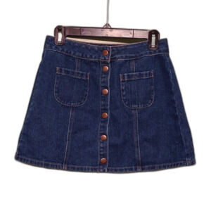 Melville denim button up skirt